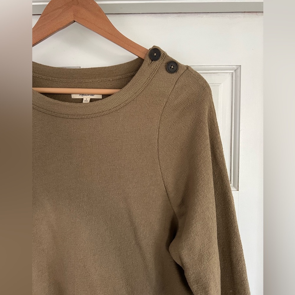 Madewell Shoulder-Button Elbow-Patch Top